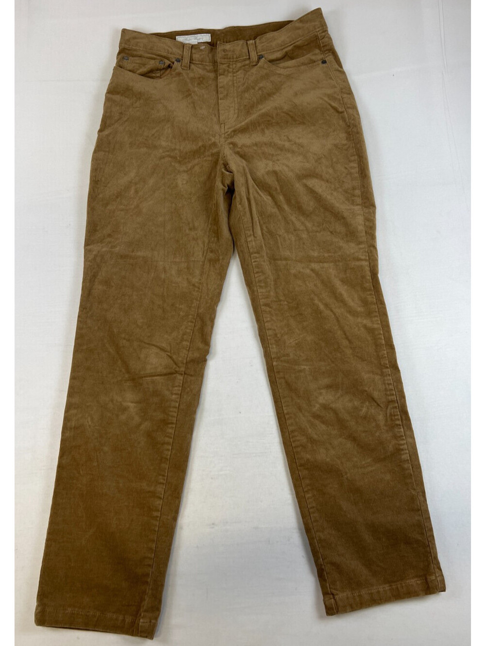 Brooks Brothers Women Size 8 Tan Corduroy Pants Cotton Blend Stretch